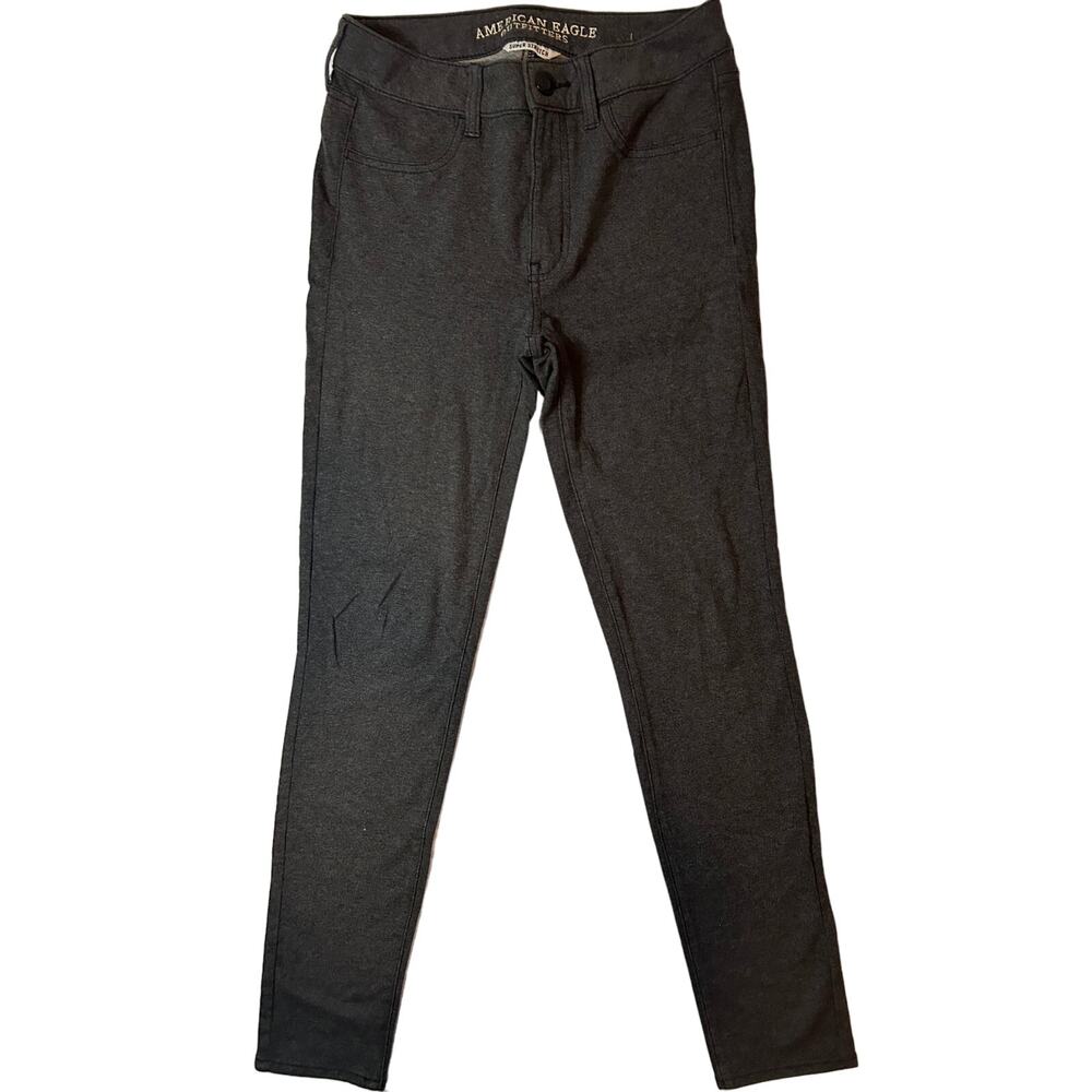American Eagle Ponte Knit High Rise Grey Jegging US 6 REG